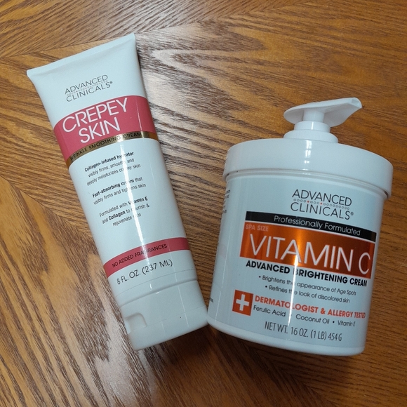 Vitamin C Brightening Cream & Crepy Skin NWT Size:16oz Advanced Clinicals - Picture 4 of 4